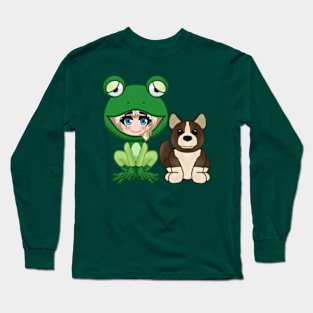 Frog Fiona and Plush Hewie Long Sleeve T-Shirt